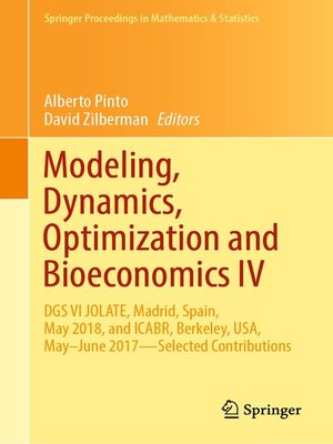 cover image of Modeling, Dynamics, Optimization and Bioeconomics IV
